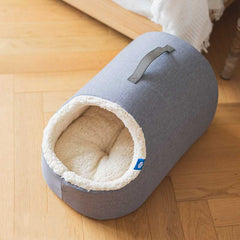 Large Enclosed Soft Fleece Cat Bed | Higooga