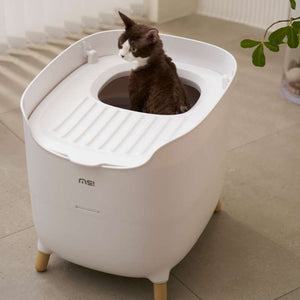MS Modern & Spacious Top - Entry Cat Litter Box | Higooga