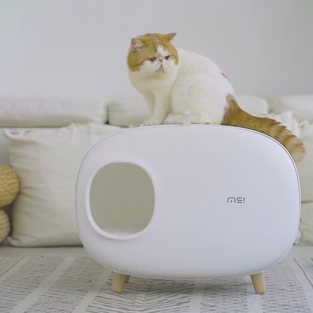 MS Designer Series Fully Enclosed Compact Cat Litter Box