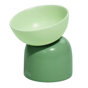 MS Two-Way Slanted Ceramic Pet Bowls - Bowls, Feeders & Waterers - Higooga