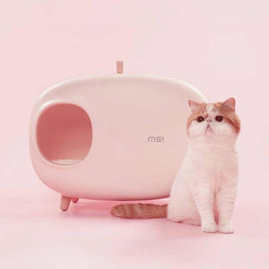 MS Designer Series Fully Enclosed Compact Cat Litter Box - Litter Boxes & Tools - Higooga