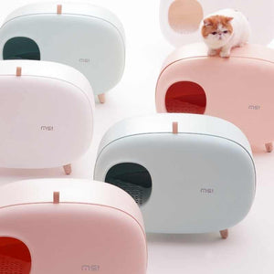 MS Designer Series Fully Enclosed Compact Cat Litter Box - Litter Boxes & Tools - Higooga