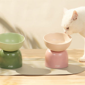 MS Two-Way Slanted Ceramic Pet Bowls - Bowls, Feeders & Waterers - Higooga