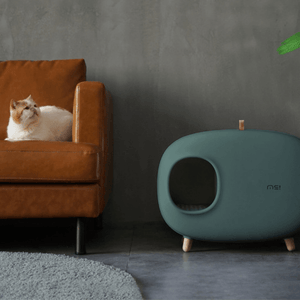 MS Designer Series Fully Enclosed Compact Cat Litter Box - Litter Boxes & Tools - Higooga