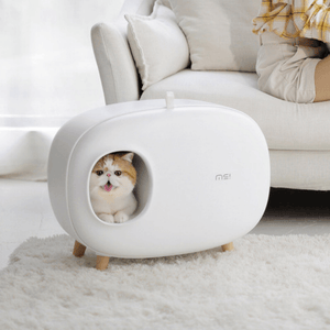 MS Designer Series Fully Enclosed Compact Cat Litter Box - Litter Boxes & Tools - Higooga