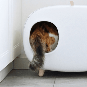 MS Designer Series Fully Enclosed Compact Cat Litter Box - Litter Boxes & Tools - Higooga