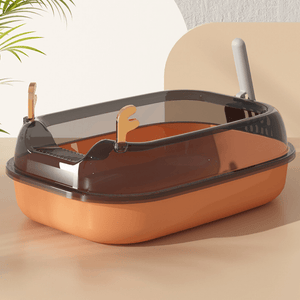 Fawn Design Large Size Semi-Enclosed Cat Litter Box - Litter Boxes & Tools - Higooga