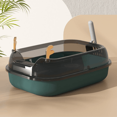 Fawn Design Large Size Semi-Enclosed Cat Litter Box - Litter Boxes & Tools - Higooga