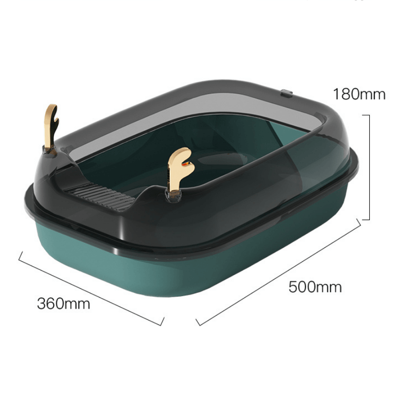 Fawn Design Large Size Semi-Enclosed Cat Litter Box - Litter Boxes & Tools - Higooga