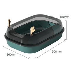 Fawn Design Large Size Semi-Enclosed Cat Litter Box - Litter Boxes & Tools - Higooga