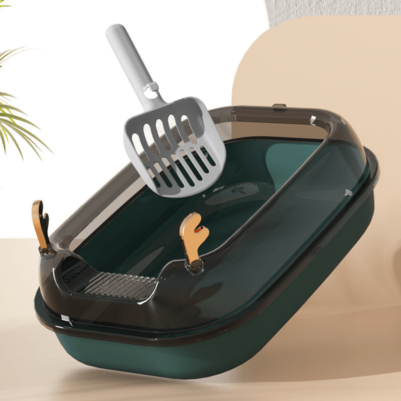 Fawn Design Large Size Semi-Enclosed Cat Litter Box - Litter Boxes & Tools - Higooga