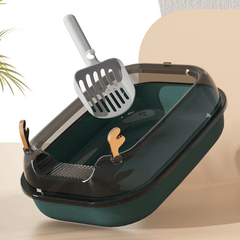 Fawn Design Large Size Semi-Enclosed Cat Litter Box - Litter Boxes & Tools - Higooga