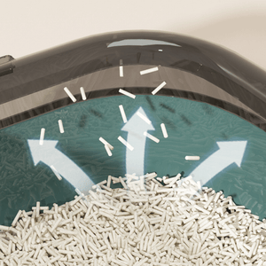 Fawn Design Large Size Semi-Enclosed Cat Litter Box - Litter Boxes & Tools - Higooga