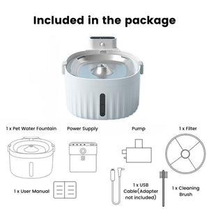 Cordless Automatic Pet Water Fountain with Motion Sensor - Bowls, Feeders & Waterers - Higooga