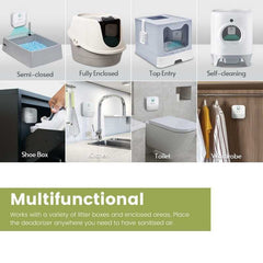 DownyPaws Smart Cat Litter Box Deodorizer & Pet Odor Purifier - Pet Accessories For Home - Higooga