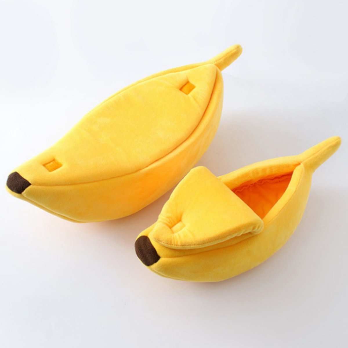 Fully Covered Banana Cat Bed - Beds & Furniture - Higooga