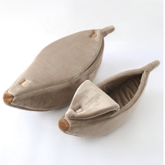 Fully Covered Banana Cat Bed - Beds & Furniture - Higooga