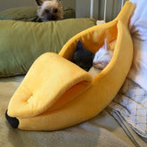 Fully Covered Banana Cat Bed - Beds & Furniture - Higooga