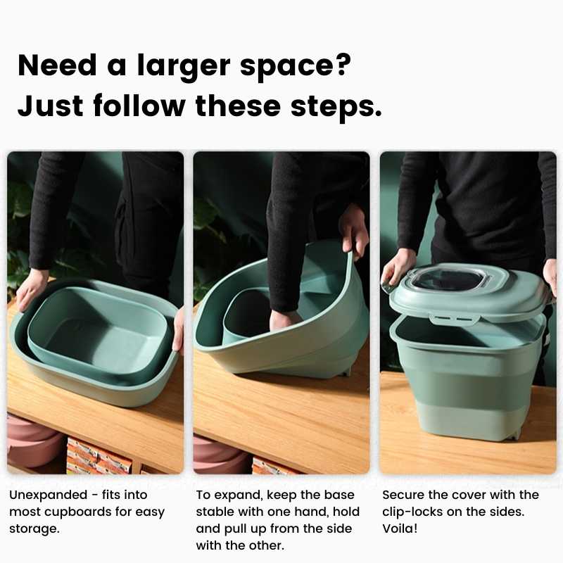 Large Foldable Pet Food Storage Container - Pet Accessories For Home - Higooga