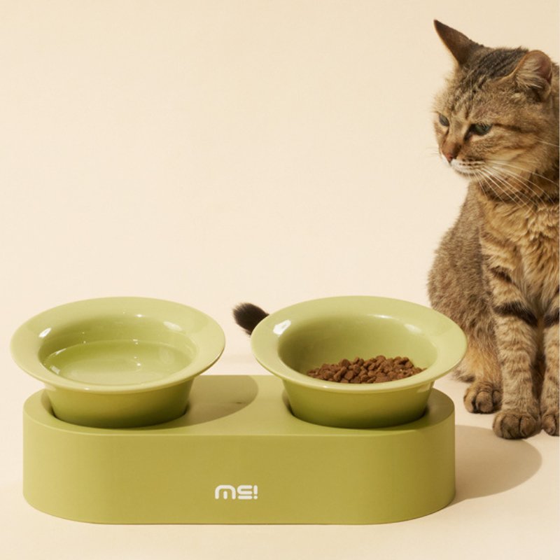 MS Designer Series Dual Ceramic Pet Bowls with Detachable Stand | Higooga