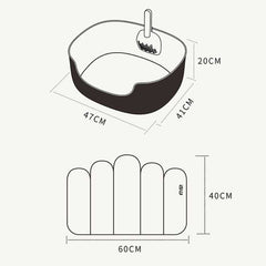 MS Leak-Proof Cat Litter Box with Mat & Scoop | Higooga