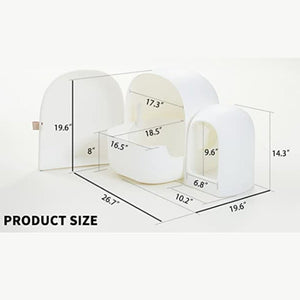 MS Modern & Chic Fully Enclosed Compact Cat Litter Box MAX | Higooga