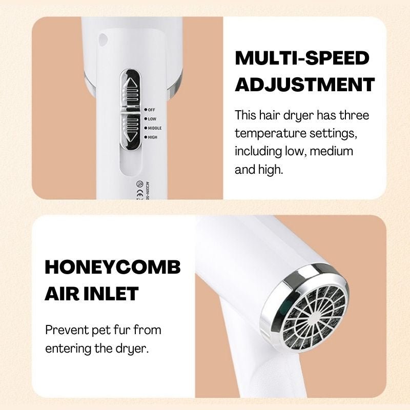 Pet 2-in-1 Dryer with Slicker Brush - Pet Grooming - Higooga