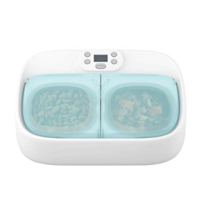 Petoneer Two Meals Wet & Dry Pet Feeder With Ice Packs | Higooga