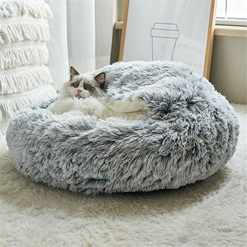 Soft Plush Pet Cave Bed for Medium Sized Cats & Dogs - Beds & Furniture - Higooga
