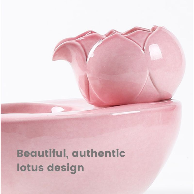 Lotus Ceramic Pet Water Fountain | Higooga