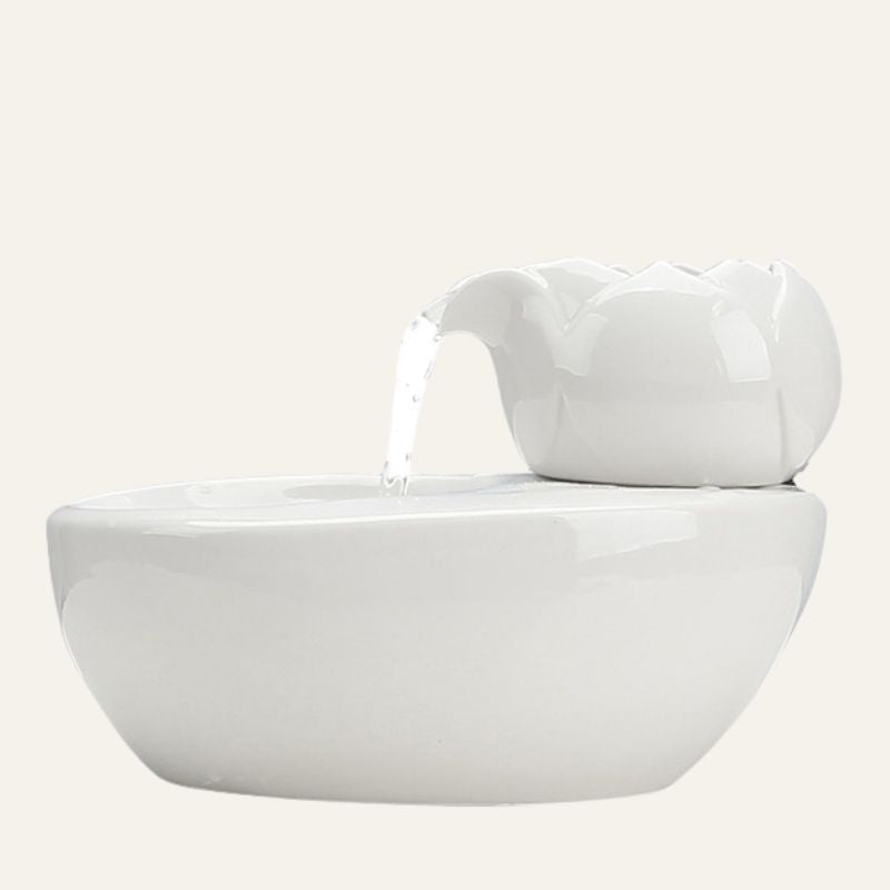 Lotus Ceramic Pet Water Fountain | Higooga