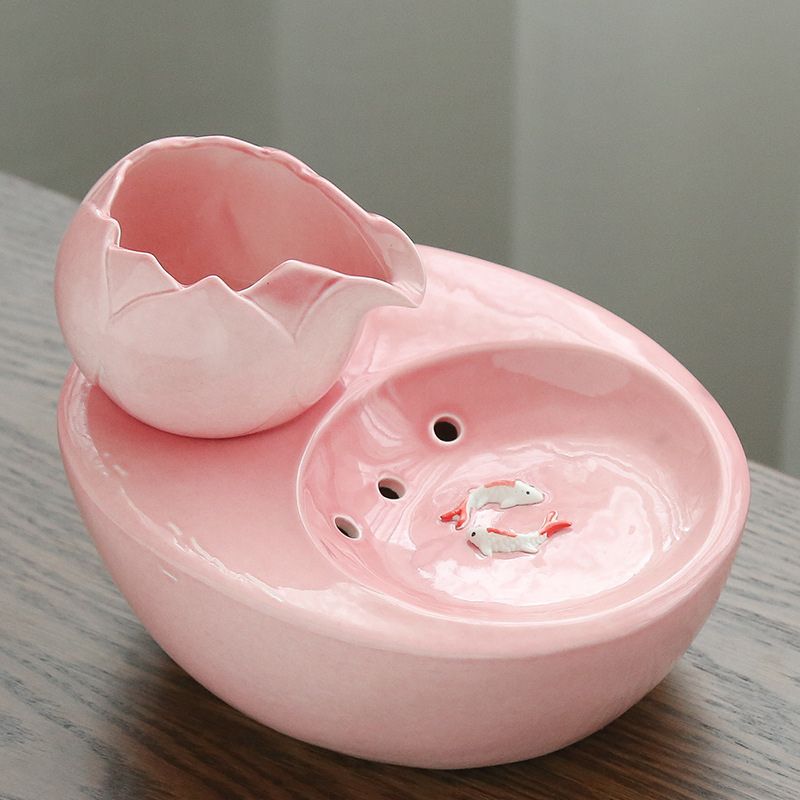 Lotus Ceramic Pet Water Fountain | Higooga