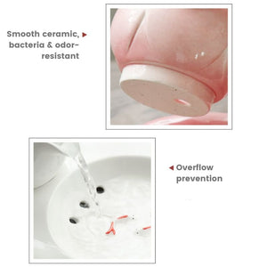 Lotus Ceramic Pet Water Fountain | Higooga