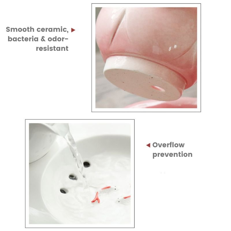 Lotus Ceramic Pet Water Fountain | Higooga