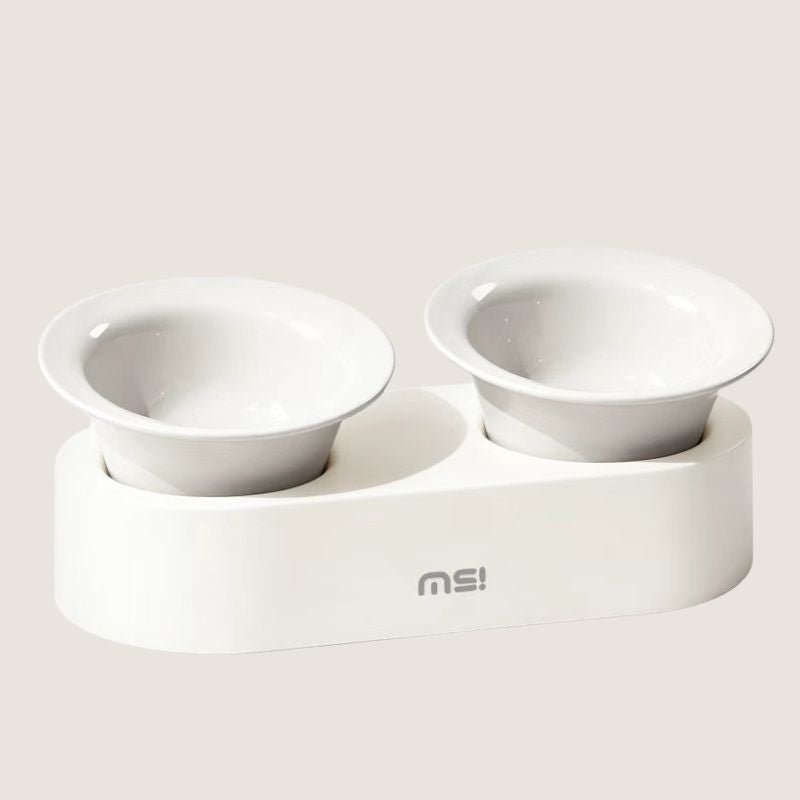 MS Designer Series Dual Ceramic Pet Bowls with Detachable Stand | Higooga