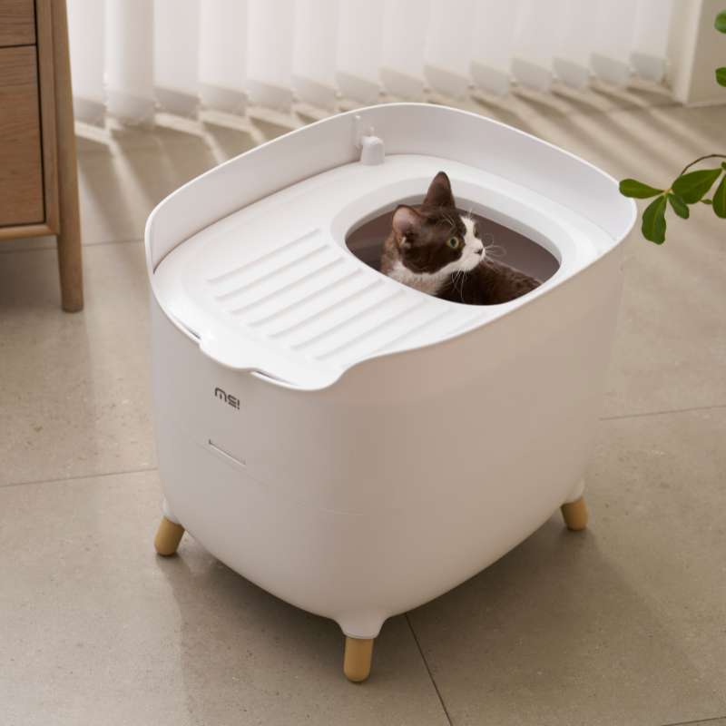 MS Modern & Spacious Top - Entry Cat Litter Box | Higooga