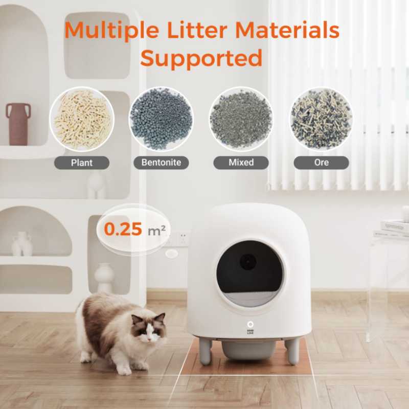 Petree Fully Automatic Intelligent Cat Litter Box With App Control | Higooga