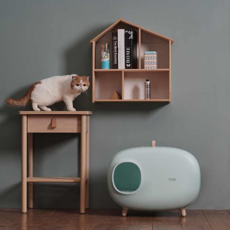 MS Designer Series Fully Enclosed Compact Cat Litter Box - Litter Boxes & Tools - Higooga