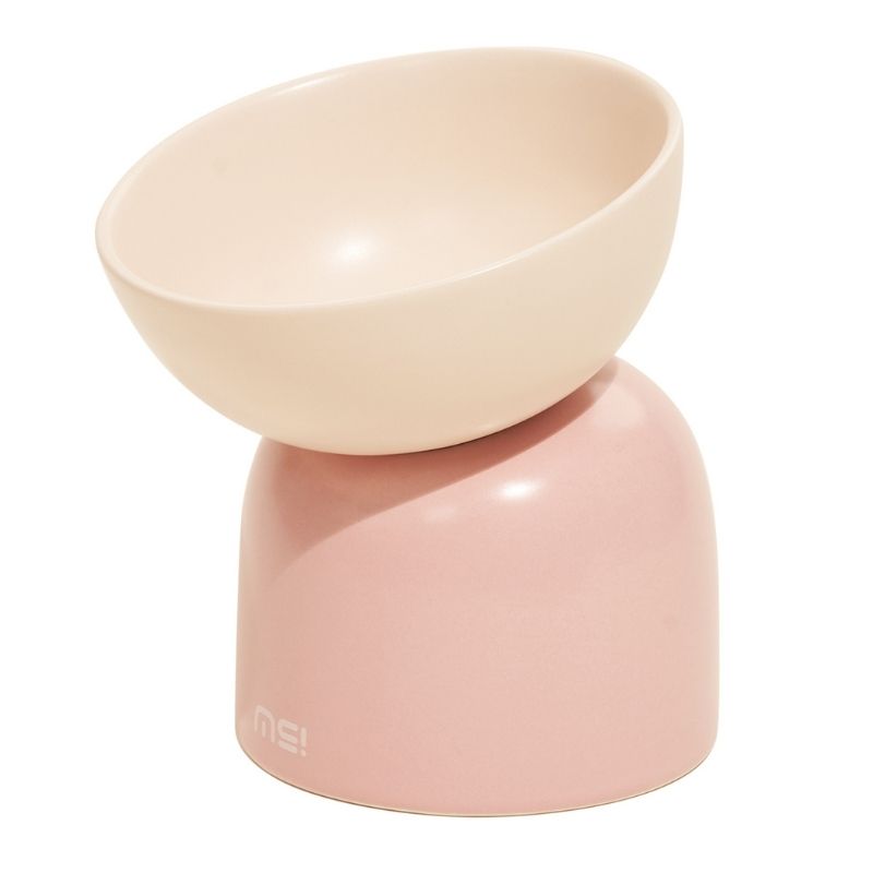 MS Two-Way Slanted Ceramic Pet Bowls - Bowls, Feeders & Waterers - Higooga