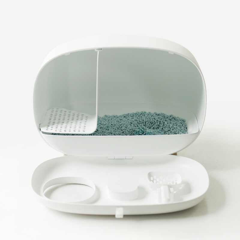 MS Designer Series Fully Enclosed Compact Cat Litter Box - Litter Boxes & Tools - Higooga