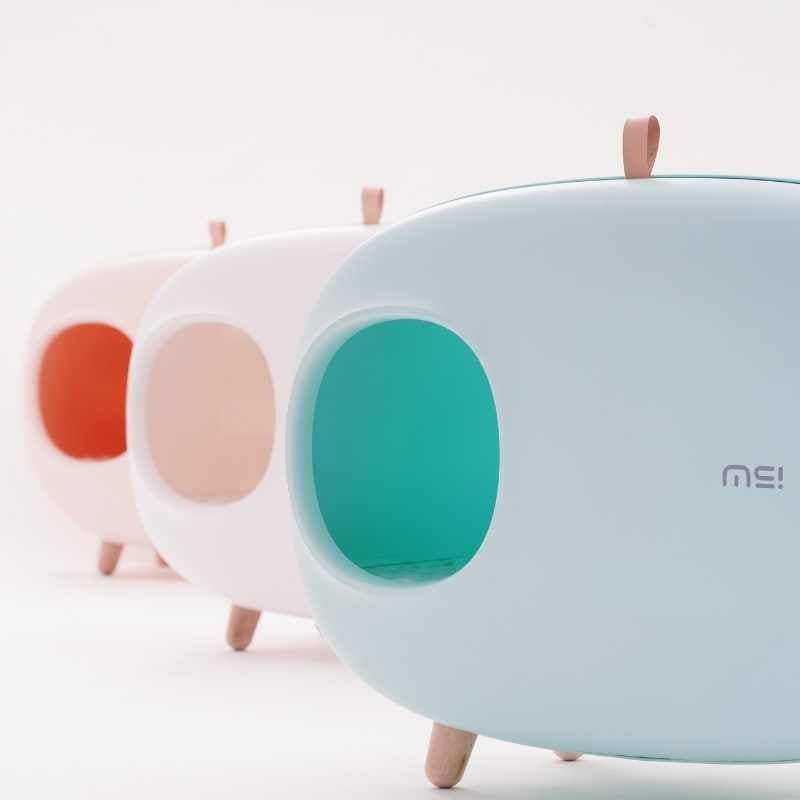 MS Designer Series Fully Enclosed Compact Cat Litter Box - Litter Boxes & Tools - Higooga