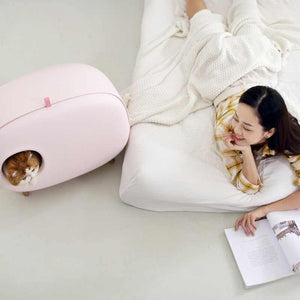 MS Designer Series Fully Enclosed Compact Cat Litter Box - Litter Boxes & Tools - Higooga