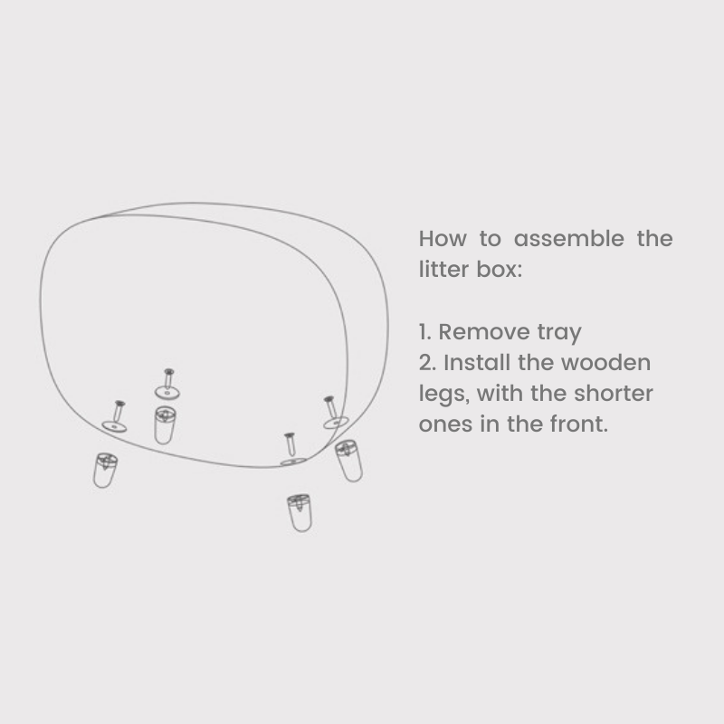 MS Designer Series Fully Enclosed Compact Cat Litter Box - Litter Boxes & Tools - Higooga