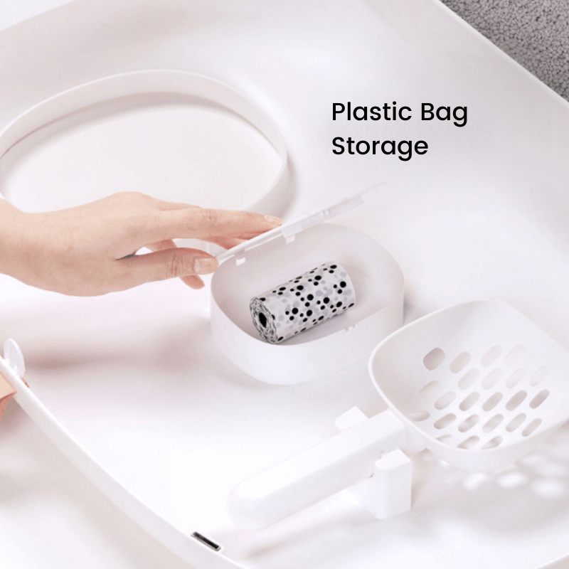 MS Designer Series Fully Enclosed Compact Cat Litter Box - Litter Boxes & Tools - Higooga