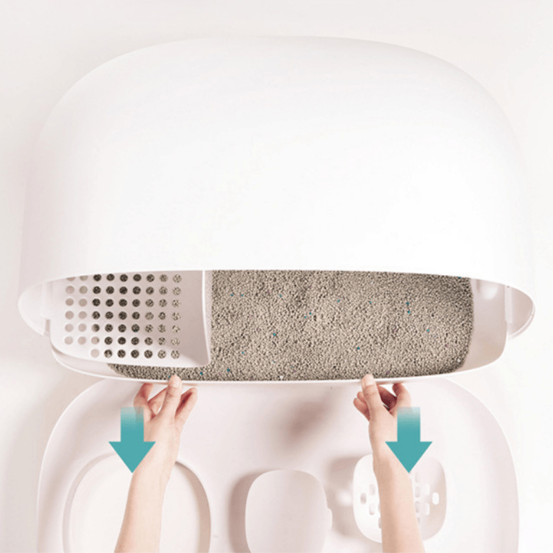 MS Designer Series Fully Enclosed Compact Cat Litter Box - Litter Boxes & Tools - Higooga