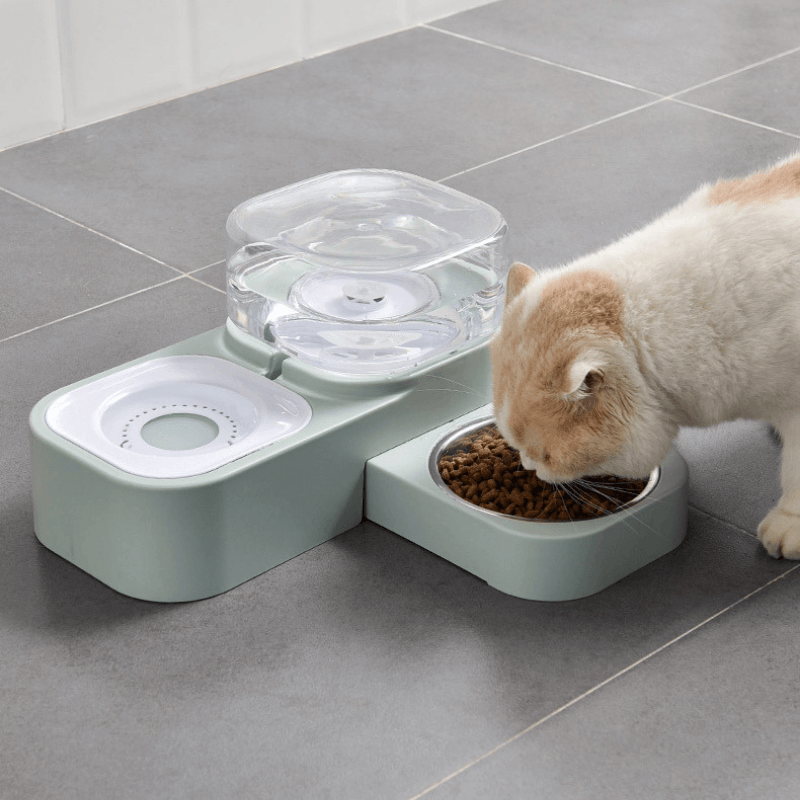 Rotational Compact Pet Food Bowl and Water Feeder