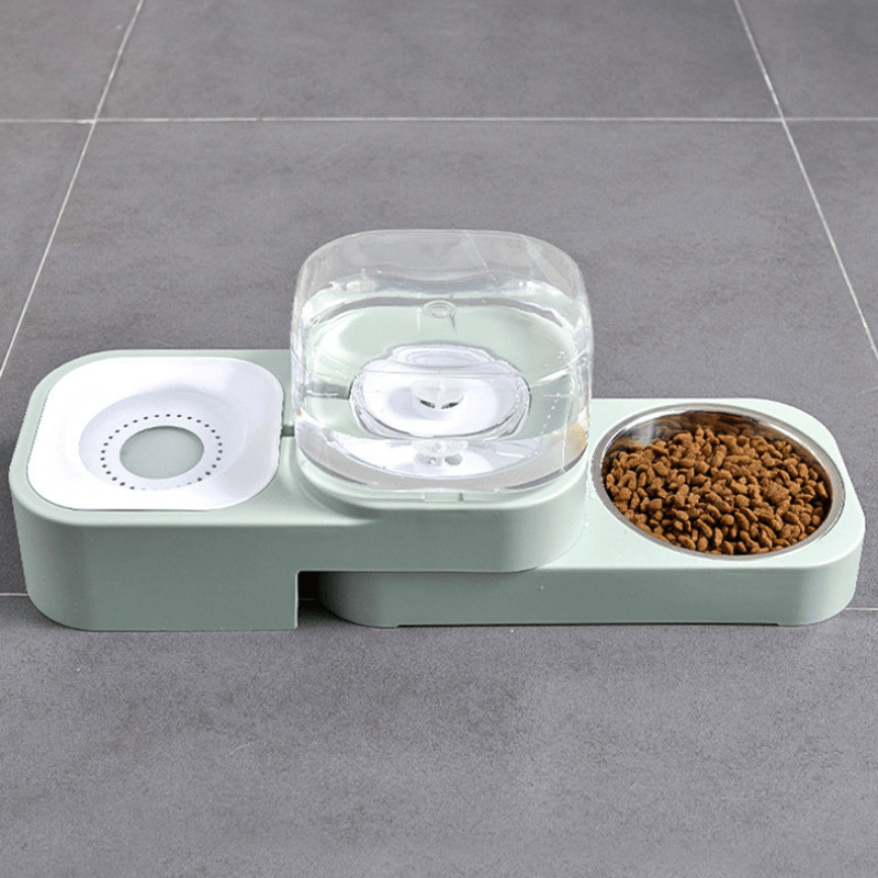 Rotational Compact Pet Food Bowl and Water Feeder