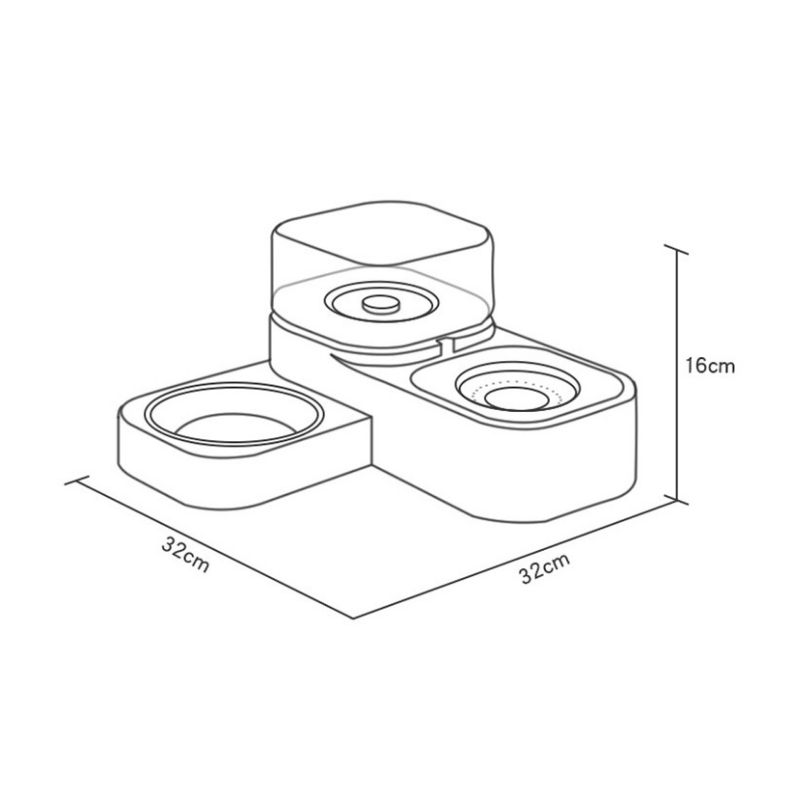 Rotational Compact Pet Food Bowl and Water Feeder - Bowls, Feeders & Waterers - Higooga