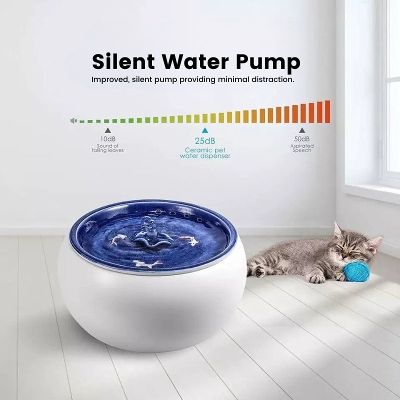 Ceramic Pet Water Fountain Artist Edition - Bowls, Feeders & Waterers - Higooga