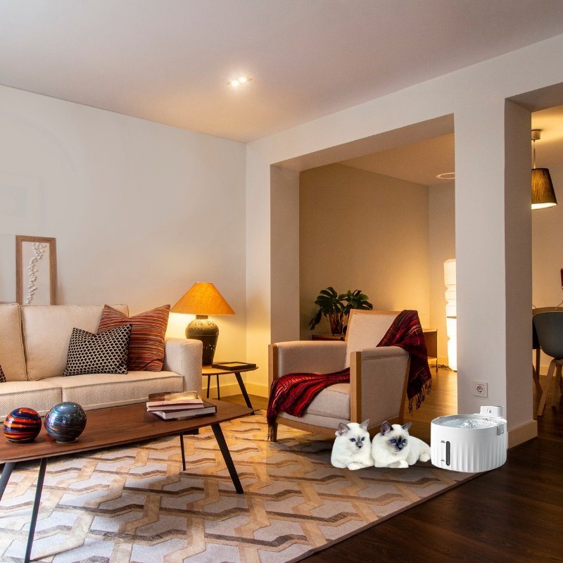 Cordless Automatic Pet Water Fountain with Motion Sensor - Bowls, Feeders & Waterers - Higooga